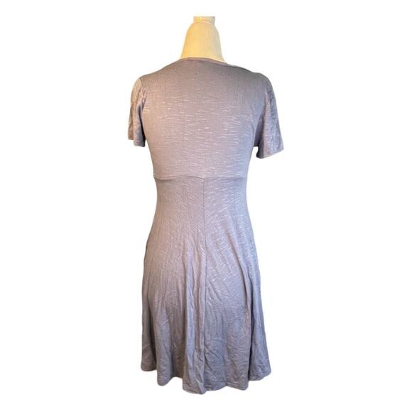 Olivia Rae Mini Dress Periwinkle Blue Fit n Flare Silky Soft Cinched Chest XS - Picture 4 of 6